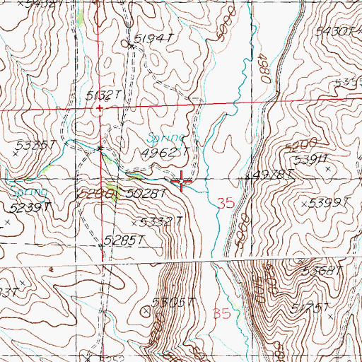 Topographic Map of Guy Canyon, ID