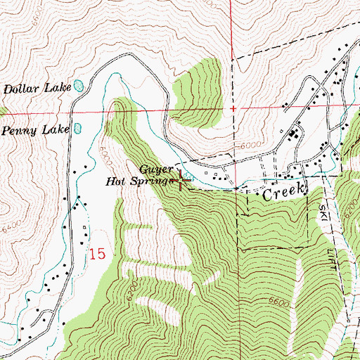 Topographic Map of Guyer Hot Springs, ID