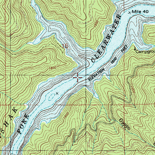 Topographic Map of Gyppo Creek, ID