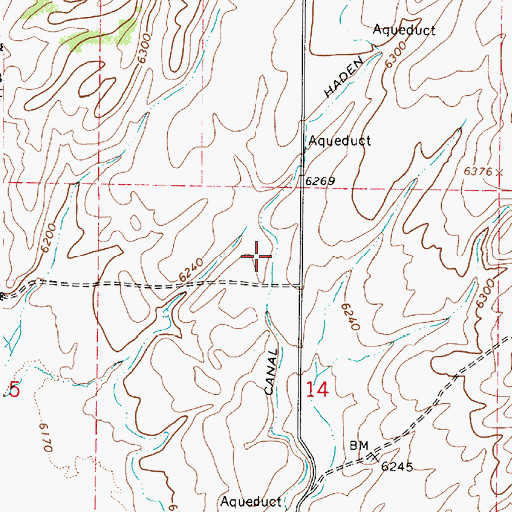 Topographic Map of Haden Canal, ID