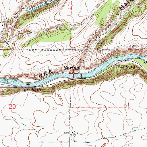 Topographic Map of Hale Canyon, ID