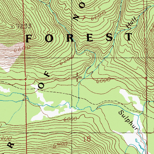 Topographic Map of Half Moon Creek, ID