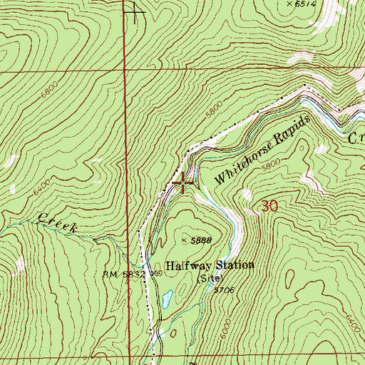 Topographic Map of Halfway Creek, ID