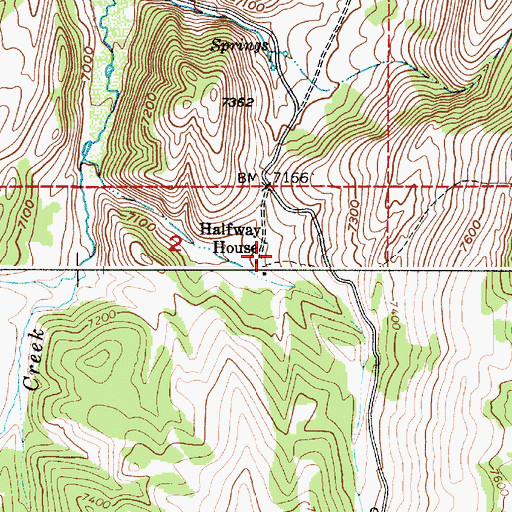 Topographic Map of Halfway House, ID