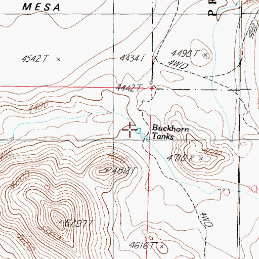 Topographic Map of Buckhorn Tanks, AZ