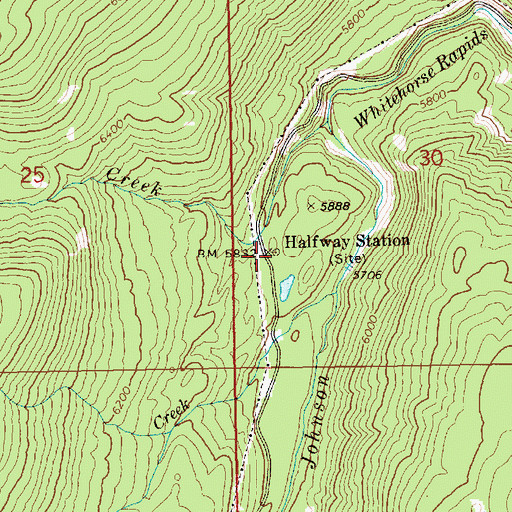 Topographic Map of Halfway Station, ID