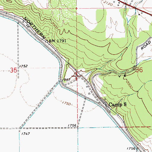 Topographic Map of Hall Creek, ID