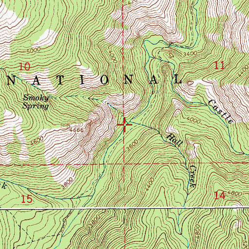 Topographic Map of Hall Creek, ID