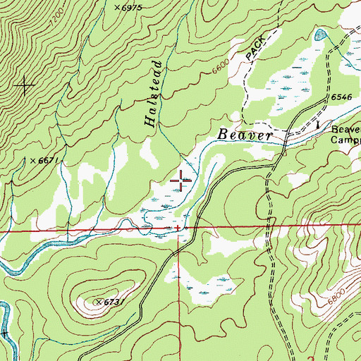 Topographic Map of Halstead Creek, ID