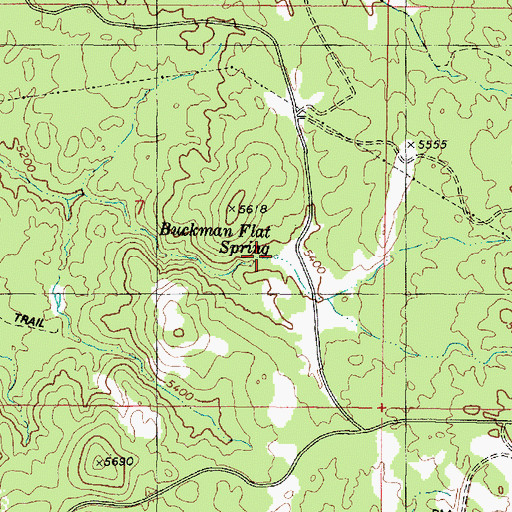 Topographic Map of Buckman Flat Spring, AZ