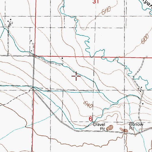 Topographic Map of Hamilton Creek, ID
