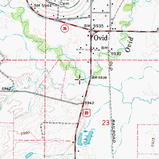 Topographic Map of Hammond Creek, ID