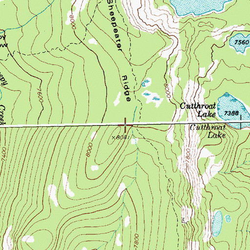 Topographic Map of Hand Cabin, ID