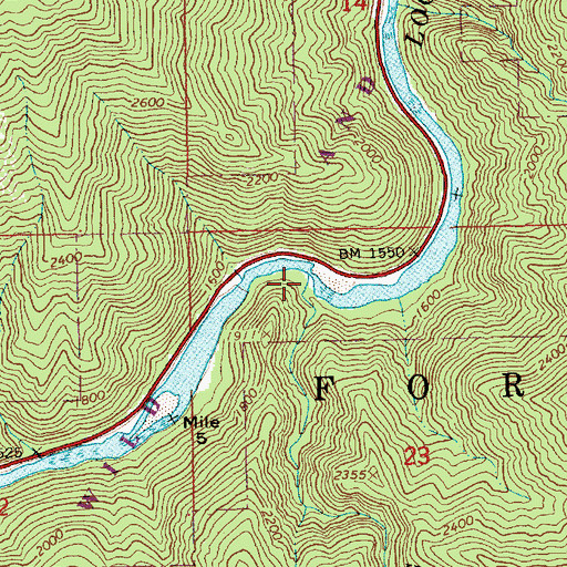 Topographic Map of Handy Creek, ID