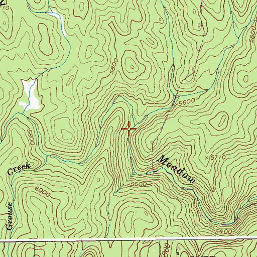 Topographic Map of Hanover Creek, ID