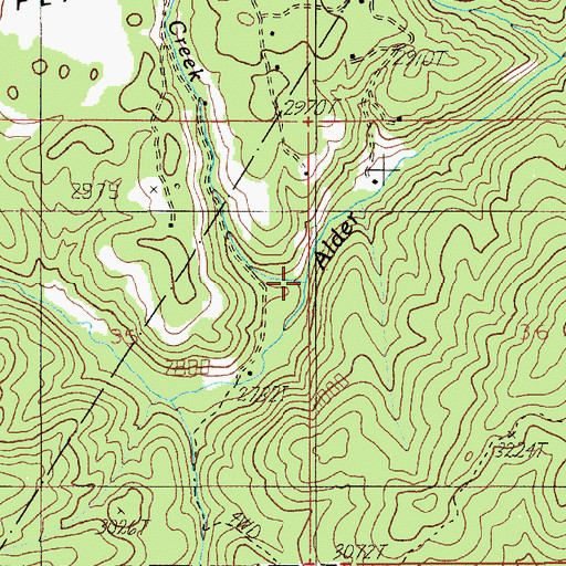 Topographic Map of Happy Creek, ID