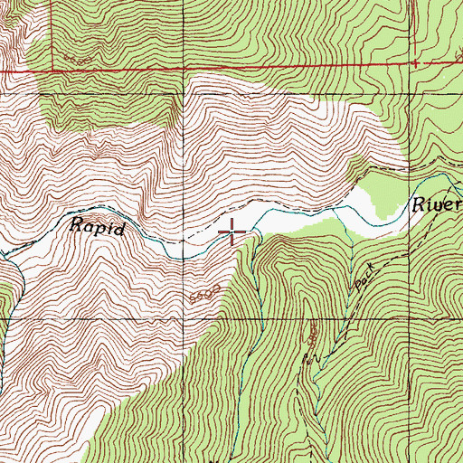 Topographic Map of Hardscrabble Creek, ID