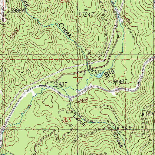 Topographic Map of Hargrave Creek, ID