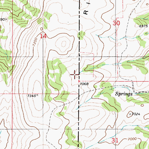 Topographic Map of Harmony Creek, ID