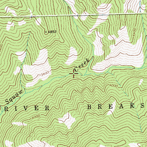 Topographic Map of Harrington Creek, ID