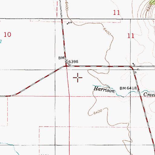 Topographic Map of Harrison Creek, ID