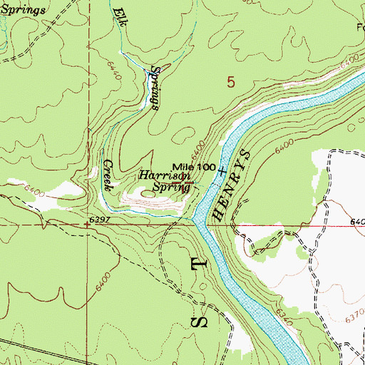 Topographic Map of Harrison Spring, ID