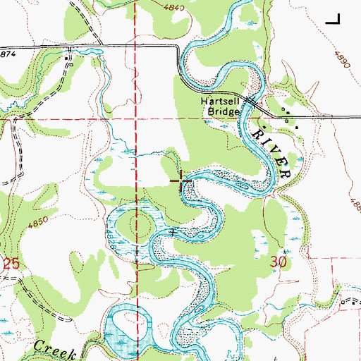 Topographic Map of Hartsell Creek, ID