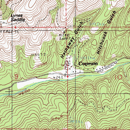 Topographic Map of Hathaway Gulch, ID