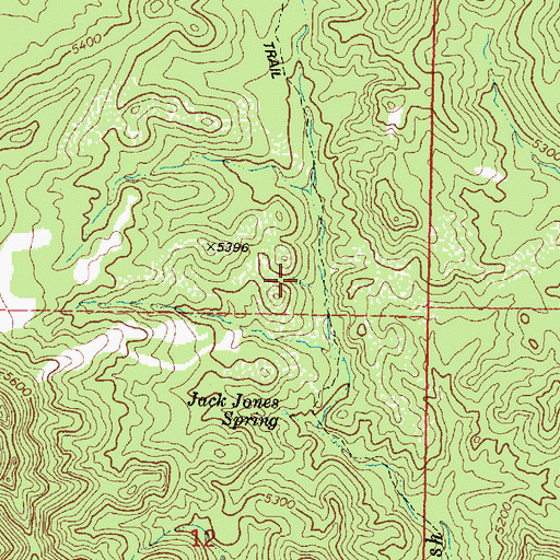 Topographic Map of Burnt Wash Number One Spring, AZ