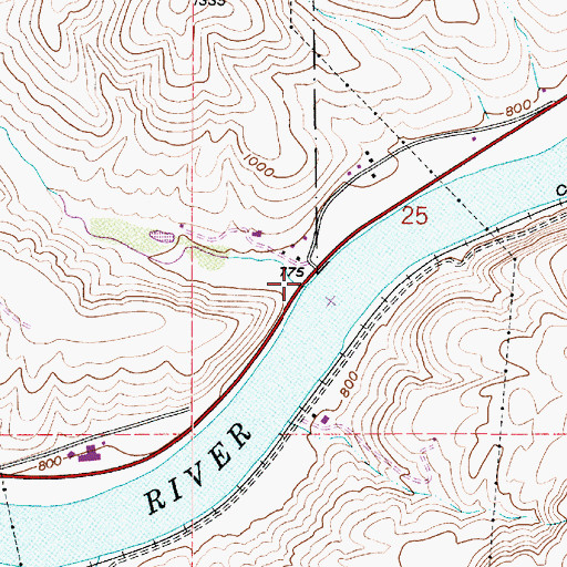 Topographic Map of Hatwai Creek, ID
