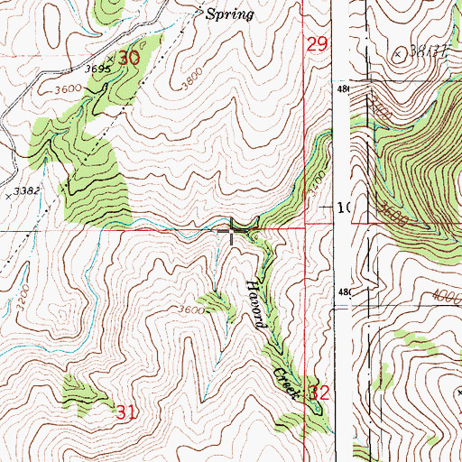 Topographic Map of Havord Creek, ID