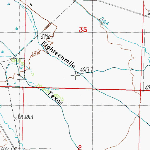 Topographic Map of Hawley Creek, ID