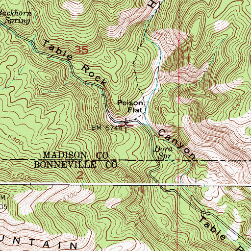 Topographic Map of Hawley Gulch, ID