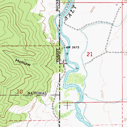 Topographic Map of Hawthorn Hollow, ID