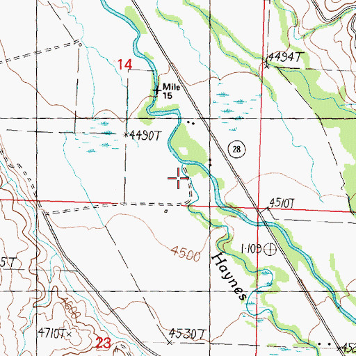 Topographic Map of Haynes Creek, ID