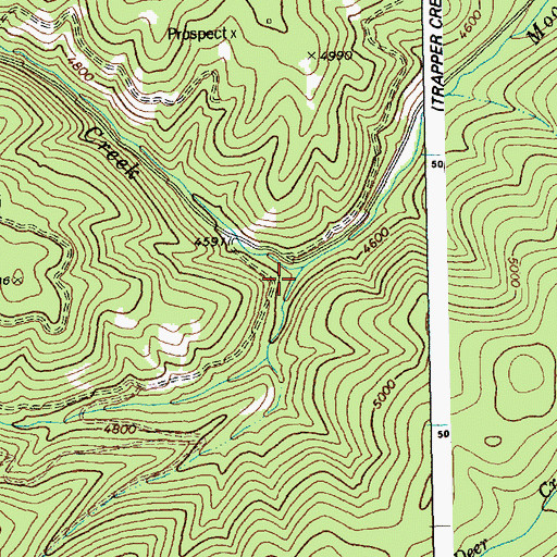 Topographic Map of Hays Creek, ID