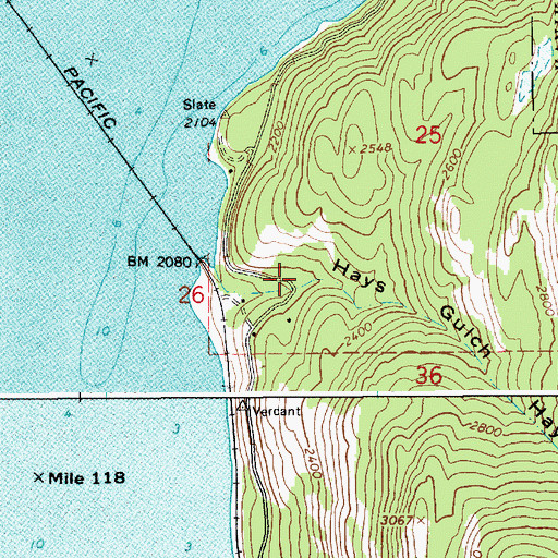 Topographic Map of Hays Gulch, ID