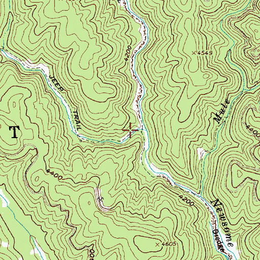 Topographic Map of Haysfork Creek, ID