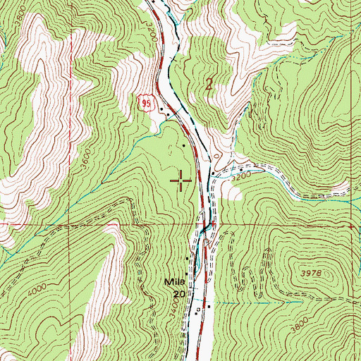 Topographic Map of Hazard Creek, ID