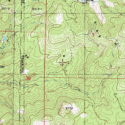 Topographic Map of Buttes Spring, AZ