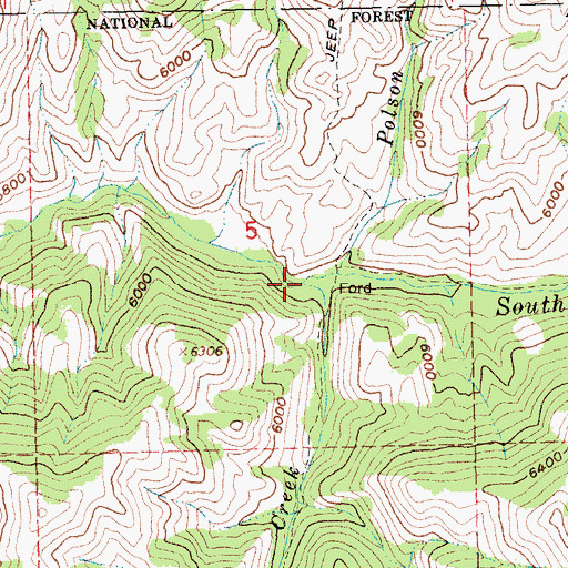 Topographic Map of Hearn Creek, ID