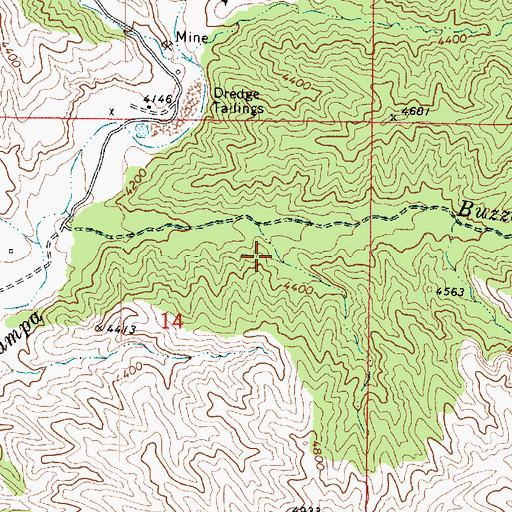 Topographic Map of Buzzard Spring, AZ