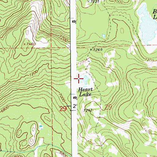 Topographic Map of Heart Lake, ID