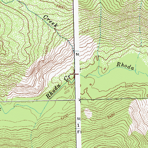 Topographic Map of Heath Creek, ID