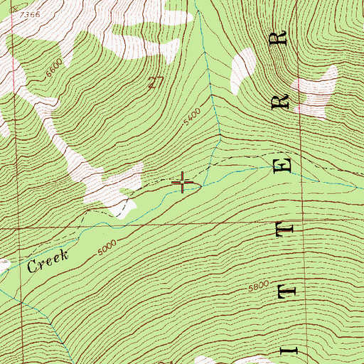 Topographic Map of Heather Creek, ID