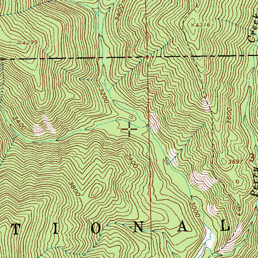 Topographic Map of Heather Creek, ID