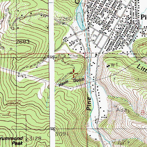 Topographic Map of Heim Gulch, ID