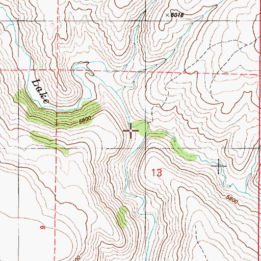 Topographic Map of Hell Creek, ID