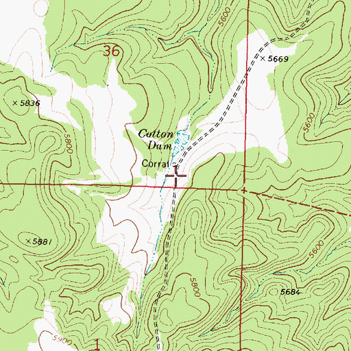 Topographic Map of Camp Cotton, AZ