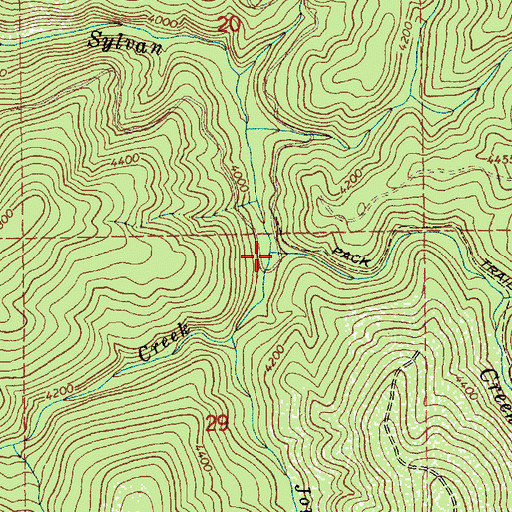 Topographic Map of Hem Creek, ID
